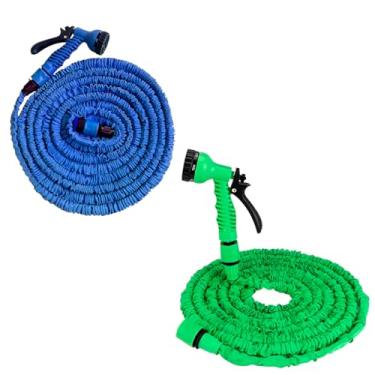 Imagem de Mangueira Expansível Retrátil Mágica Com Engate Rápido Que Não Dobra Antitorção Para Quintal Jardim 15M 20M 30M 60M Metros (Azul, 22,5 metros)