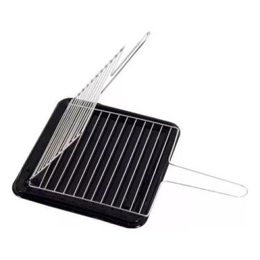 Imagem de Grelha Grill Chapa Assa Rápido Para Fogão - Alfa Suportel