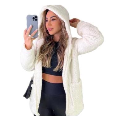 Imagem de Sobretudo blusa de frio feminina casaco teddy - De uma Maria para outr