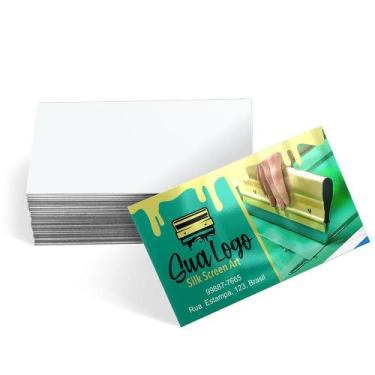 Imagem de CARTÕES DE VISITA COUCHÊ 300G VERNIZ UV TOTAL FRENTE 4x0 Mil - Corpel
