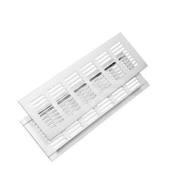 Imagem de Grade de Ventilacao Grelha Aluminio Retangular Varios Tamanhos Preta e