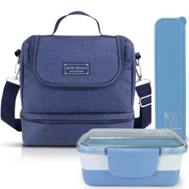 Imagem de Bolsa Térmica Lancheira Necessaire Concept Kit Pote Marmita Lanches 2 