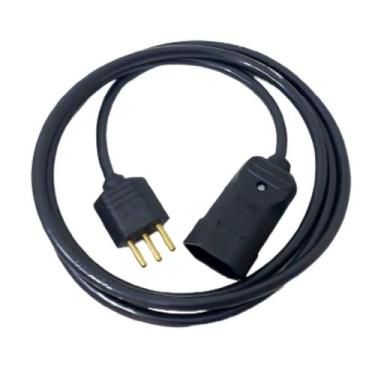 Imagem de Extensão Cordão Prolongador 3 Pinos 10a/20a 1 Metro Preto - Margirius