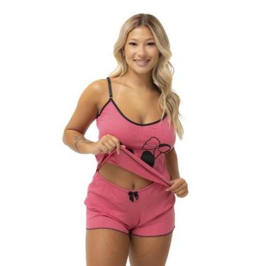 Imagem de Baby Doll Canelado Adulto Estampado Feminino Alça Regulavel - Use.D, P