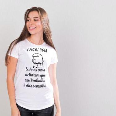 Imagem de Camisa Estampa Flork Psicologia - Porto Blue, Branco, P