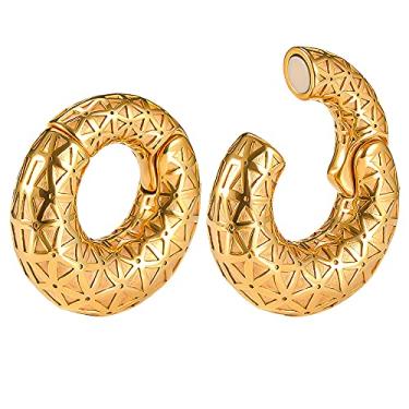 Imagem de PUNKYOUTH Gancho magnético de aço inoxidável 0 g (8 mm) para esticar o lóbulo da orelha, feminino, masculino, alargadores, túnel, piercing corporal, kit de joias