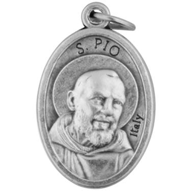 Imagem de Medalha Católica Pequena – Pacote a granel com 10 (Padre Pio)