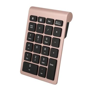 Imagem de Bt304 22 Teclas Teclado Numérico 5.0 Mini Teclado Sem Fio Design Ergonômico Ferro Cinza Adequado para Escritório (Ouro rosa)