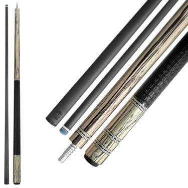 Imagem de RHINO Taça de piscina RETRO - ébano - envoltório de couro de microfibra em relevo de crocodilo - junta 3/8-8 - - diâmetro da ponta de 12,5 mm, eixo 100% fibra de carbono e extremidade composta com