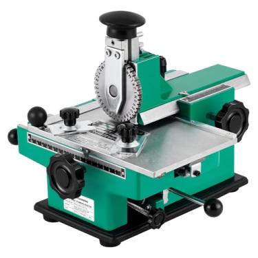 Imagem de MXBAOHENG Máquina de estampagem de placa de identificação de metal semiautomática para impressora de etiquetas de cachorro para placa de metal/cartão de PVC (roda de caracteres de 4 mm)