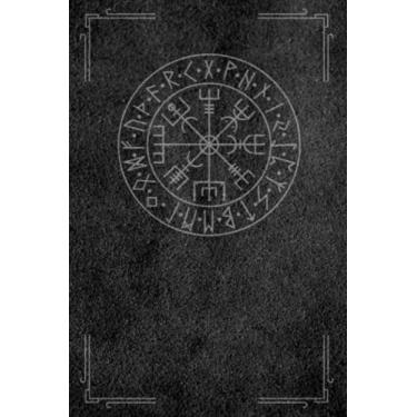 Imagem de Norse Pagan Notebook: Softcover Blank Lined Journal, Viking Notebook, Rune Book, Helm of Awe Rune, Aegishjalmur