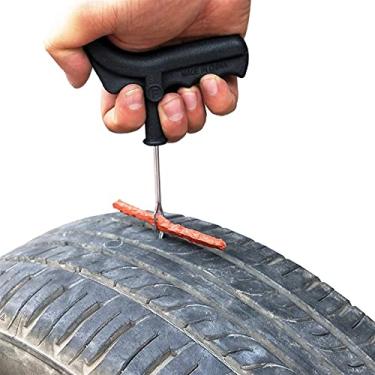 Imagem de TWENOW Kit de reparo de pneus Tiras de borracha para reparo de pneus Ferramentas de reparo de pneus Tiras de borracha para carro, motocicleta, bicicleta, kit de plugue de pneu sem câmara