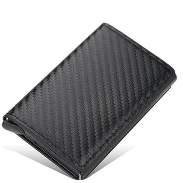 Imagem de Carteira Porta Cartão Slim Antifurto Pop Up Em Couro Mágica Porta Cartão Rfid Marca Appari