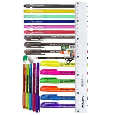 Imagem de Kit Completo LEOLEO Material Escolar Volta as Aulas papelaria, caneta,