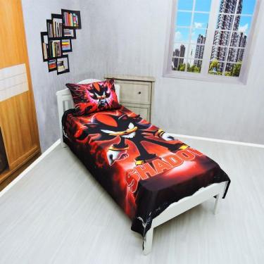 Imagem de Jogo De Lençol Cobre Leito Fronha Sonic Shadow Generation 3 - Fantasia