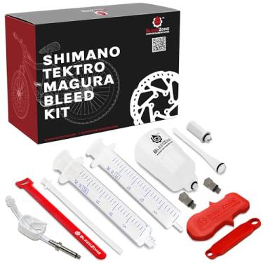 Imagem de BleedZone Kit universal de sangramento de freio para freios hidráulicos Shimano, Tektro, Magura, ideal para freios Shimano, kit de sangramento de freio Shimano, MTB e bicicletas de estrada, fácil
