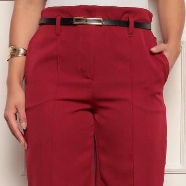 Imagem de Calça Pantalona Alfaiataria Social Elegante Com Bolsos - ALLCONFEC, Vi