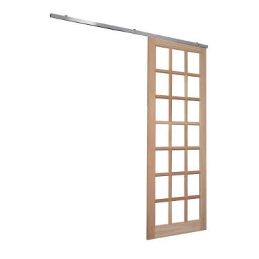 Imagem de Porta Correr Quadriculada Kit Aluminio - Vanin Portas e Janelas, 210x7