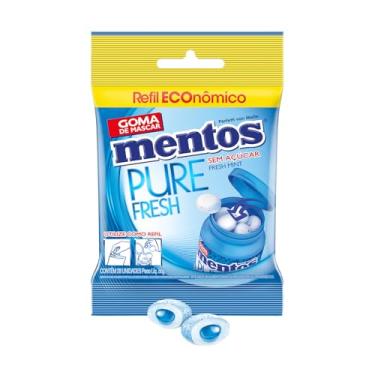 Imagem de Refil de Gomas de Mascar, Mentos, Pure Fresh Mint, Sem Açúcar, Sabor de Menta - 56g | 28 Unidades