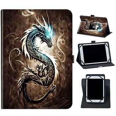 Imagem de Capa para tablet Onn de 11 polegadas (modelo 2023), suporte giratório de 360 graus Mxfdegf e capa com fecho magnético para Walmart Onn 11 polegadas Pro (modelo: 100110027) 2023, Dragão
