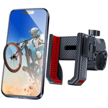 Imagem de Mechrig Suporte de celular para bicicleta, braçadeira de guidão de motocicleta - trava rápida - rotação de 360°, scooter elétrica, clipe de telefone de mountain bike adequado para smartphones de 11,4