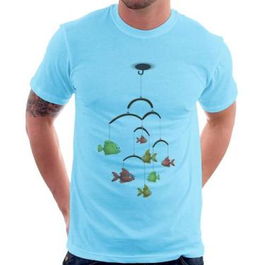 Imagem de Camiseta Peixinhos Móbile - Foca na Moda, Azul bebê, M