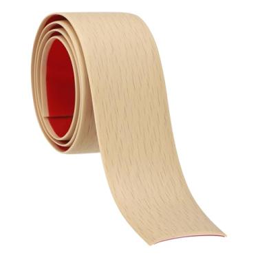 Imagem de PATIKIL Faixa de transição de piso autoadesiva 5 cm x 3 pés, divisor plano de piso laminado de vinil para unir lacunas de piso portas cobertura de carpete azulejos de bordo grão de madeira