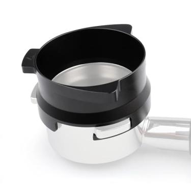 Imagem de RVRQWQ Funil De Dosagem De Café Expresso De 54 Mm, Funil De Café Expresso Sem As Mãos Para Porta-Filtros Breville Barista (Liga De Alumínio-Preto)