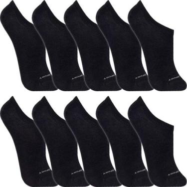 Imagem de Kit 10 Pares Meias Lupo Algodão Masculina Feminina Sapatilha Cano Curt