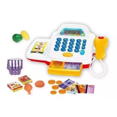 Imagem de Caixa Registradora Infantil Com Luz E Som Acessórios Cor: Branca - xal