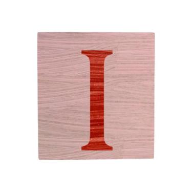 Imagem de Cubo Rosa Bebê Letra Vermelho Festa Chá de Bebê Decoração 8x8x8 Cm Mdf