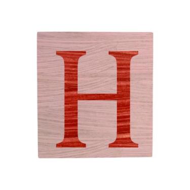 Imagem de Cubo Rosa Bebê Letra Vermelho Festa Chá de Bebê Decoração 8x8x8 Cm Mdf
