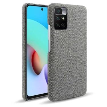 Imagem de Capa para Xiaomi Redmi 10 prime,Capa desenhada em lona,Case Protetora Ultrafina com Empunhadura Macia,Design em Tecido Antichoque e Antiarranhões-Gray