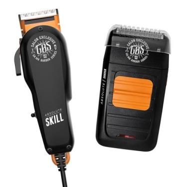 Imagem de Kit GBS Máquina de corte Skill e Barbeador Shaver - GA.MA ITALY, 220V