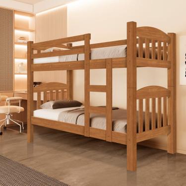 Imagem de Beliche Barreto Rubi com Escada e Grade de Proteção