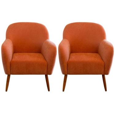 Imagem de Kit 2 Poltronas para Sala Decorativas Pés Palito Lapazze - Konfort, Li