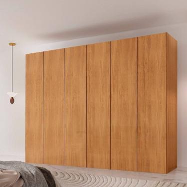 Imagem de Guarda-roupa Casal 100% Mdf 6 Portas e 6 Gavetas Vision Naturalle