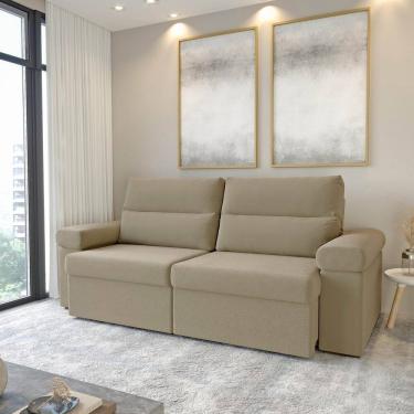 Imagem de Sofá Retrátil e Reclinável 230cm Botero Cabecasa Madeiramadeira Bege