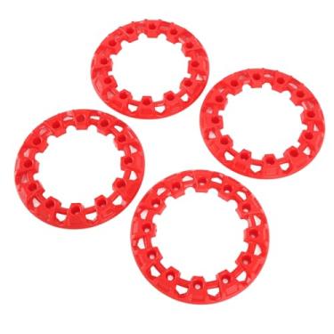 Imagem de 4pcs 6 Polegadas ATV Cubra Tampa de Acabamento - Aro Decorativo para Karts e Pneus ATV (Vermelho)