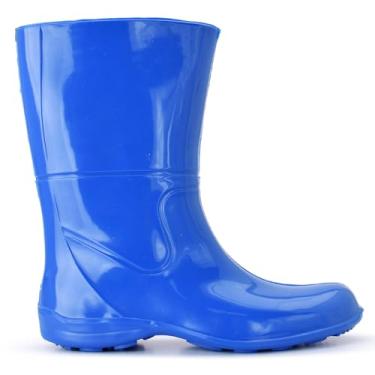 Imagem de Bota Galocha Masculina e Feminina Plástica Para Limpeza Faxina e Dias Chuvosos Antiderrapante Super Leve (AZUL, BR, Adulto, Numérico, 40)