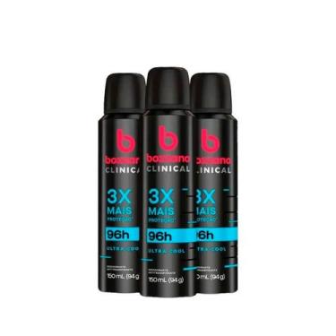 Imagem de Kit Desodorante Aerosol Bozzano Clinical Ultra Cool 150ml - 3 unidades