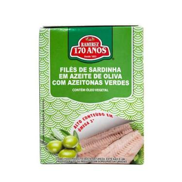 Imagem de Filés de Sardinhas em Azeite com Azeitonas 100g - Ramirez
