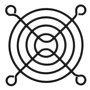 Imagem de HiQltyla Grelha de ventilador de 60 mm com parafusos, grades de ventilador de caixa de computador de mesa para ventiladores de 60 mm, cor preta - pacote com 100