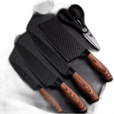 Imagem de Super Jogo Facas Chef Premium 6 Peças Cozinha Inox 304 - Sweet Home