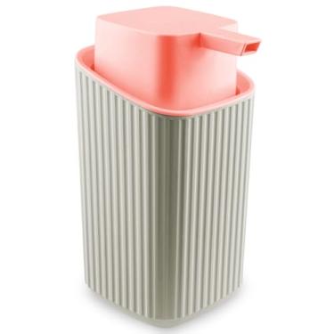 Imagem de Porta Sabonete Liquido Dispenser Álcool Gel Detergente Cozinha Banheiro Lavabo Moderno Luxo (Rosa Bebê)