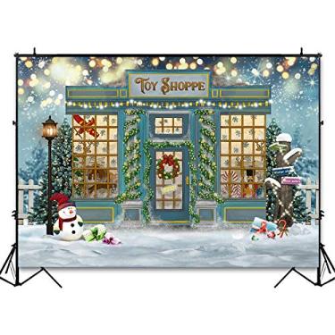 Imagem de Avezano Pano de fundo de Natal para brinquedos de neve de inverno, Shoppe, lâmpada de rua, cenas de floco de neve, decoração de Natal, férias, família, crianças, retrato, fotografia, fundo, fotografia