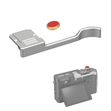 Imagem de X100VI /X100V Metal Thumb Up Grip para Fuji Fujifilm X100VI X100V X100FCamera Hot Shoe Thumb Hand Grip Acessórios (Prateado)