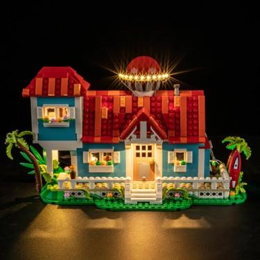 Imagem de Mililier Kit de luz LED para Lego 43268 Lilo e Stitch Beach House, luzes azuis que brilham compatíveis com o conjunto Lego 43268 (não inclui o conjunto de blocos)