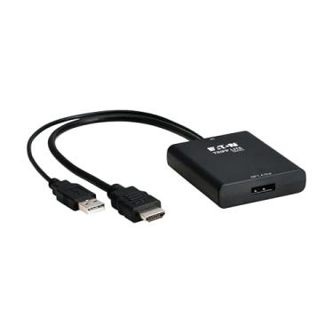 Imagem de Tripp Lite Conversor de vídeo adaptador HDMI para DisplayPort macho para fêmea 8K, conversor ativo, 8 K a 30 Hz, cabo de 3 metros, áudio de 7.1 canais, sem necessidade de software, garantia de 3 anos