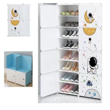Imagem de Sapateira Modular Guarda-Roupa Infantil Organizador de Brinquedos Armá